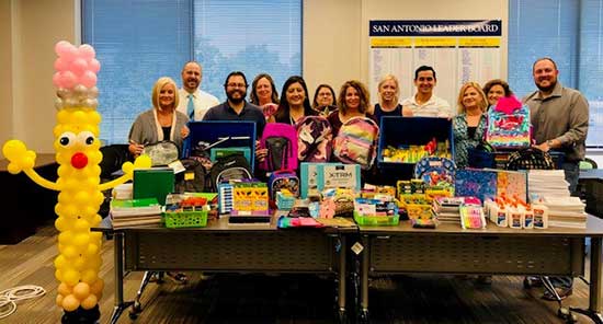 San Antonio Team Members collected supplies for children through Christian Assistance Ministry.