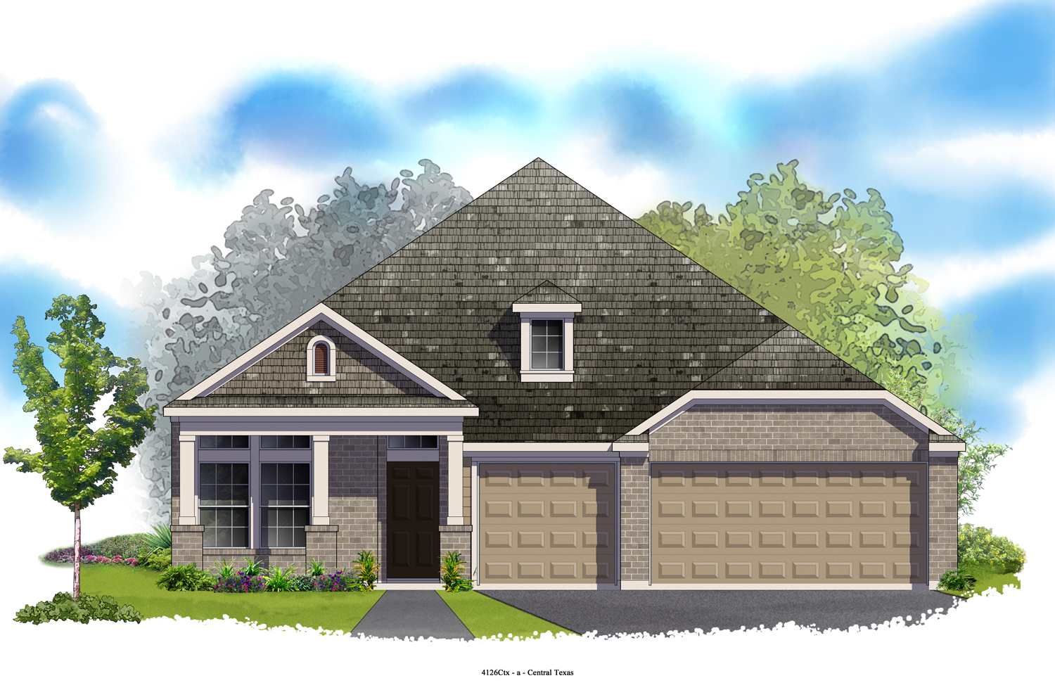 The Hennessey located in Mayfield Ranch Parkside David Weekley Homes