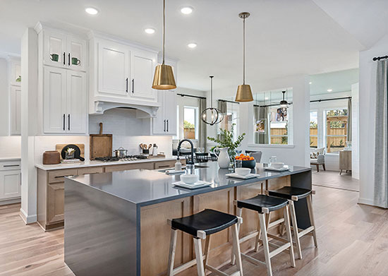 Kitchen in the Leeward floorplan in Houston, TX