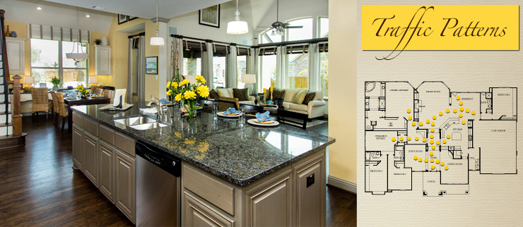 Traffic Patterns in a new David Weekley Home