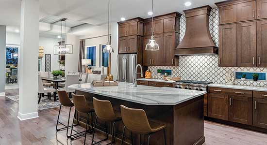 Kitchen and Dining area of The Grenada floor plan in Tampa, FL