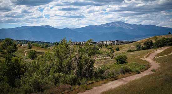 Living in the Colorado Springs community of Trailside at Cottonwood Creek offers these stunning Rocky Mountain views