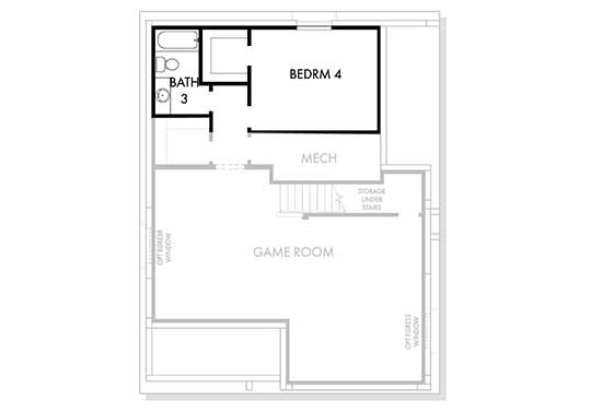 This Salt Lake City-area floor plan features a mother-in-law suite in the basement