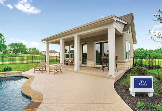 This model Casita is from the David Weekley Homes Build on Your Lot – Classic Collection in Austin, Texas