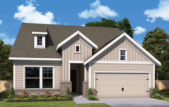 A rendering of a home in the Canton, GA, community of Crescent Pointe at Great Sky