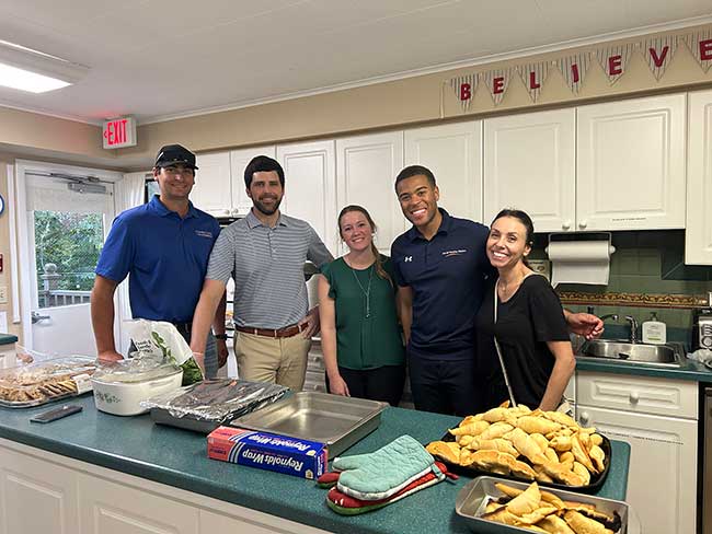 The Tampa Land Team prepared a meal for 20 families at Ronald McDonald House.