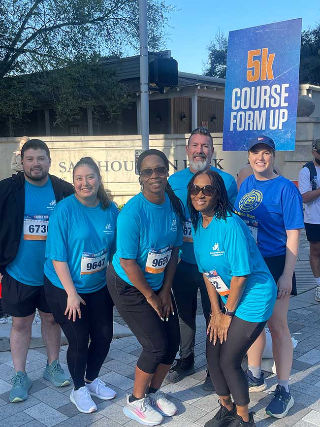 Houston and Home Services Team Members participated in the Rodeo Run® benefiting the Houston Livestock Show and Rodeo™.