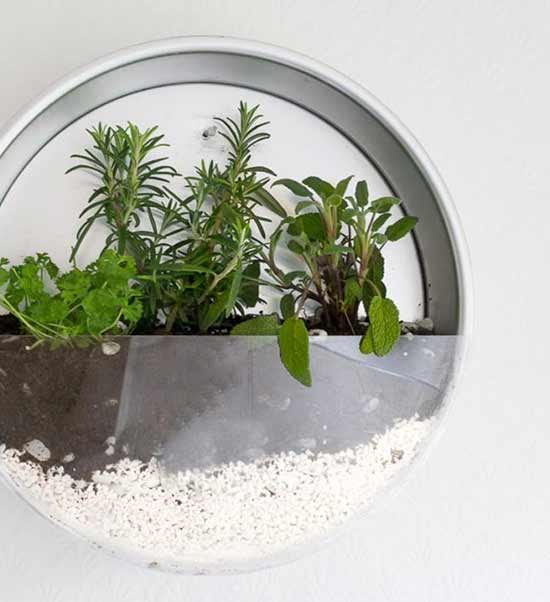 diy herb planter baking pan