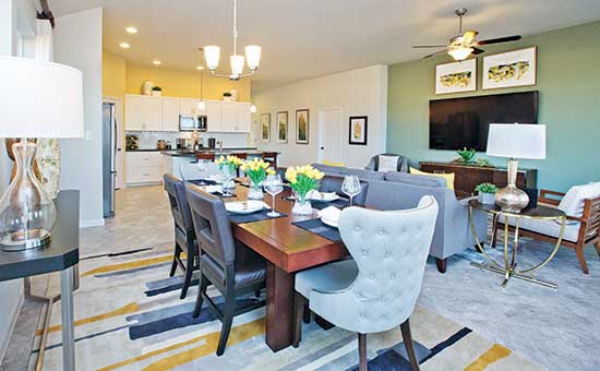 dining area of The Stratton floorplan in Austin, TX