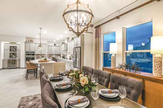dining area of The Tangelo floorplan in Tampa, FL