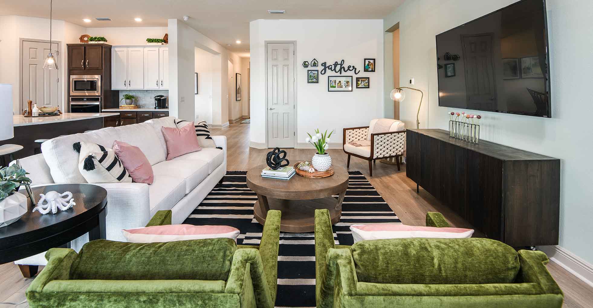 family room of The Serefina floorplan in Tampa, FL