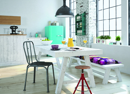 minimalist dining area