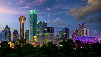 Dallas, TX skyline