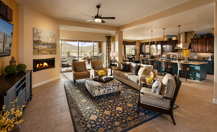 Family Room in David Weekley Home